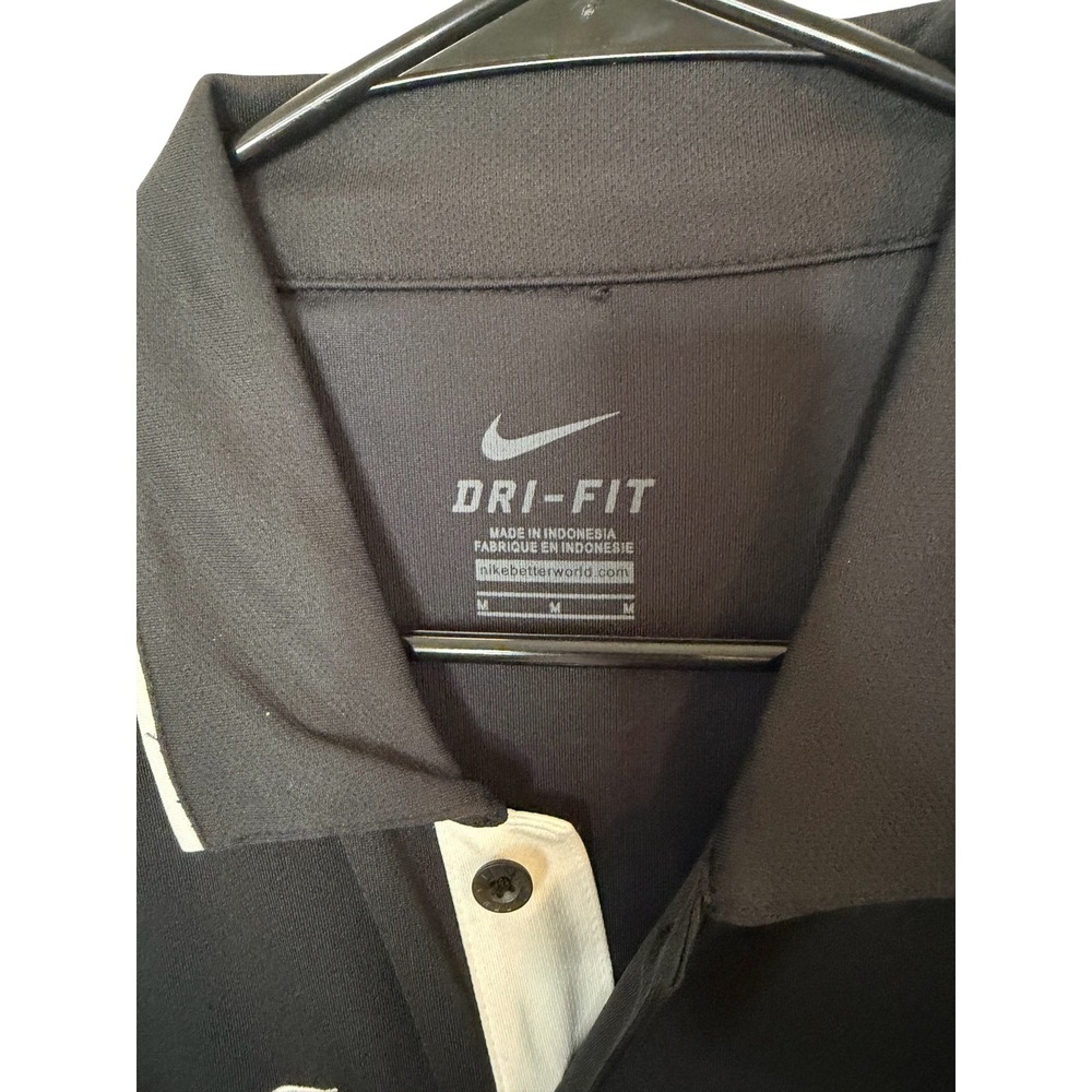 Nike Dri-FIT Mens Training Polo Shirt Black White Size M NWT - Picture 3 of 3